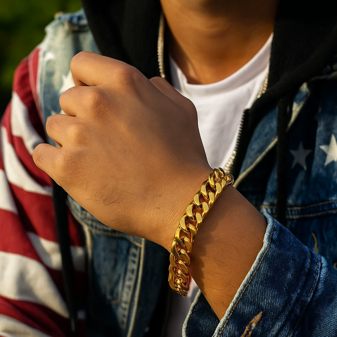 Gold Cuban Bracelet for Men