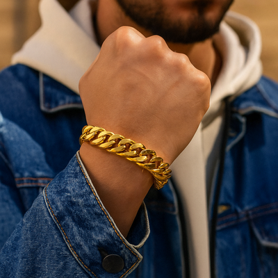 Gold Cuban Bracelet for Men
