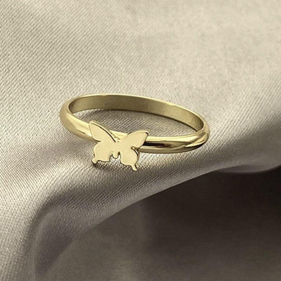 Combo of 2 Attractive Gold Plated Butterfly Couple Rings