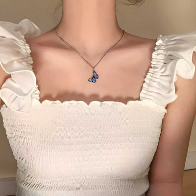 Pretty Purple butterfly Neck chain for women and girls.